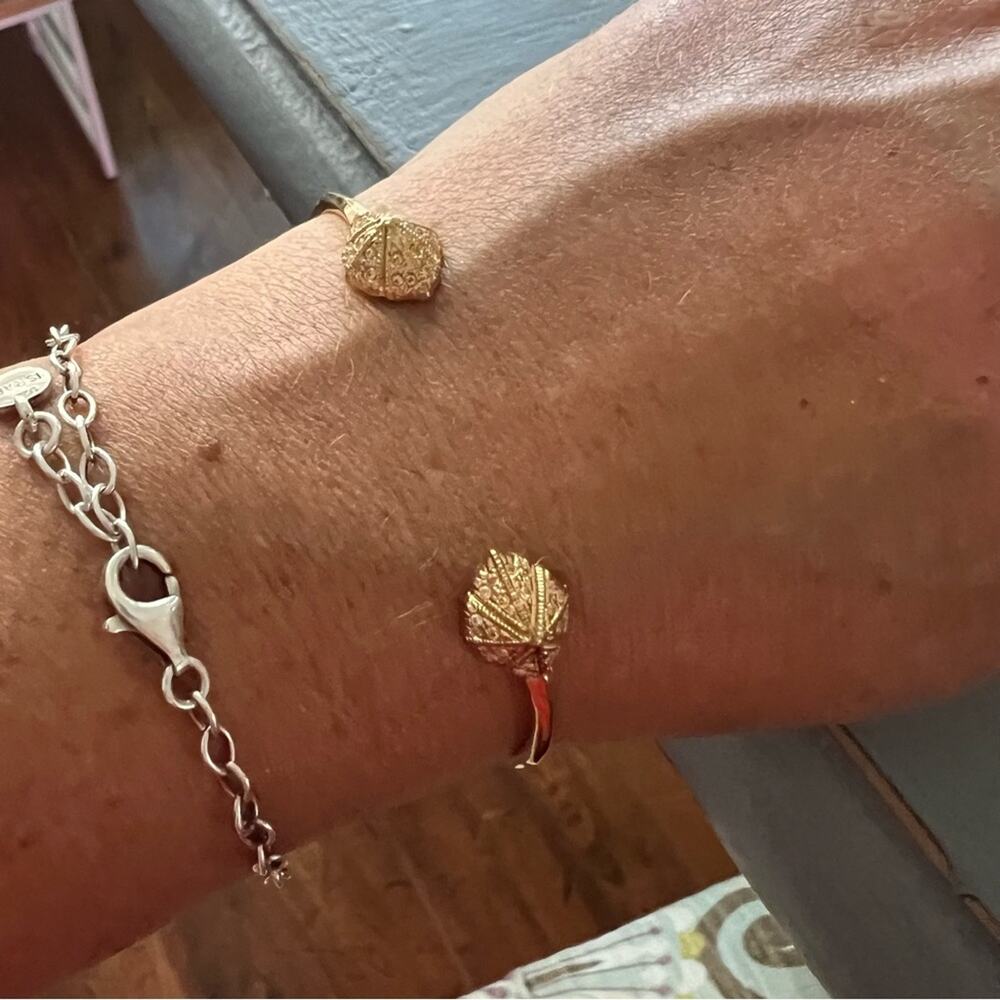 Stella & Dot Gold Tone Cuff Bracelet